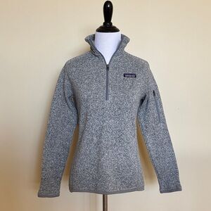 Patagonia Better Sweater 1/4-Zip Pullover - Grey Heather - Size XS